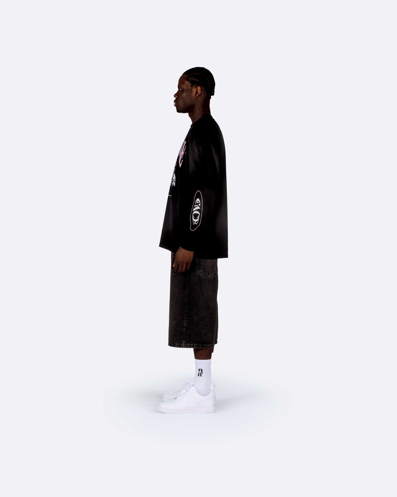 Broken Hearts Black Longsleeve - Neverloseface
