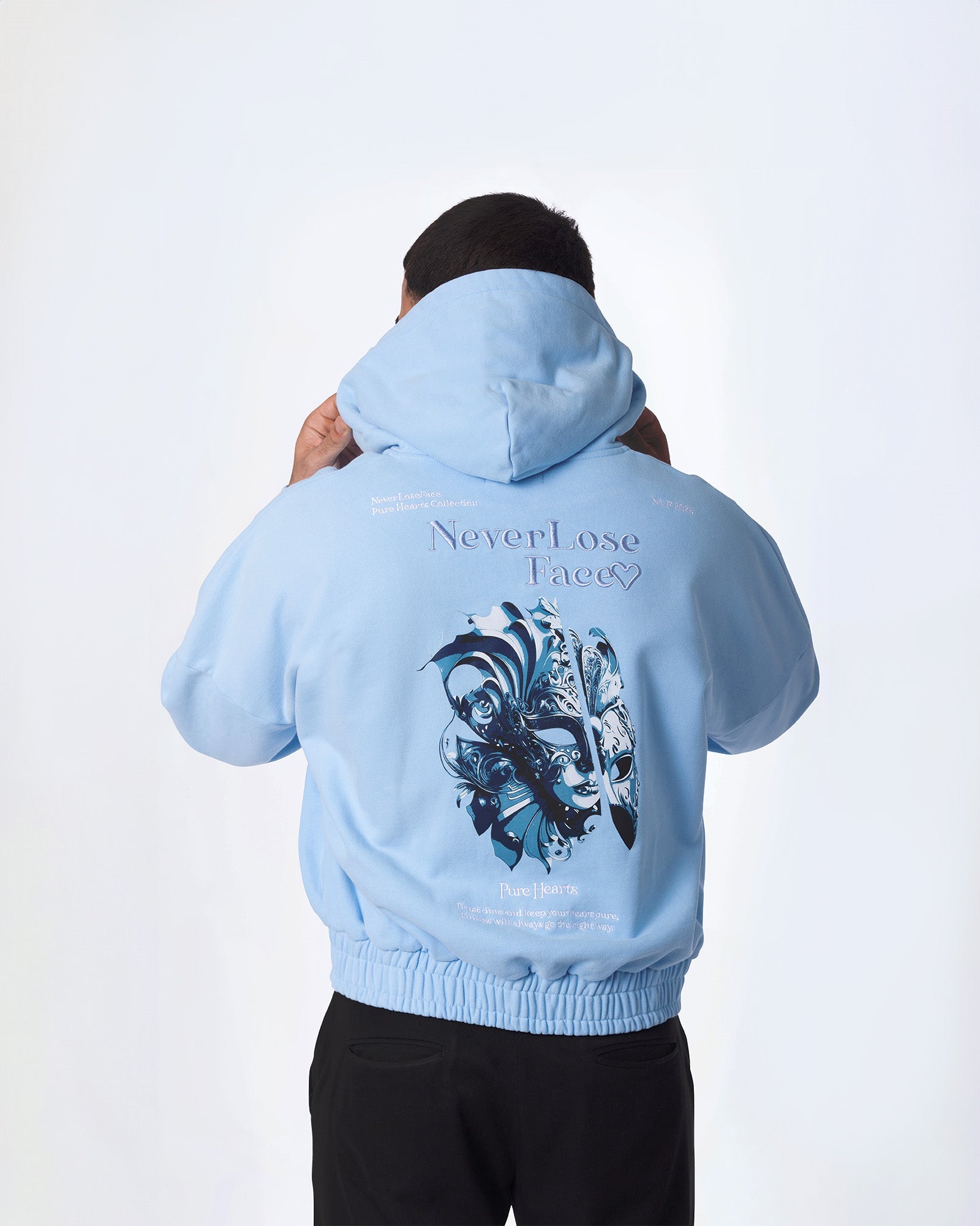 Split Mask Zip Hoodie - Neverloseface