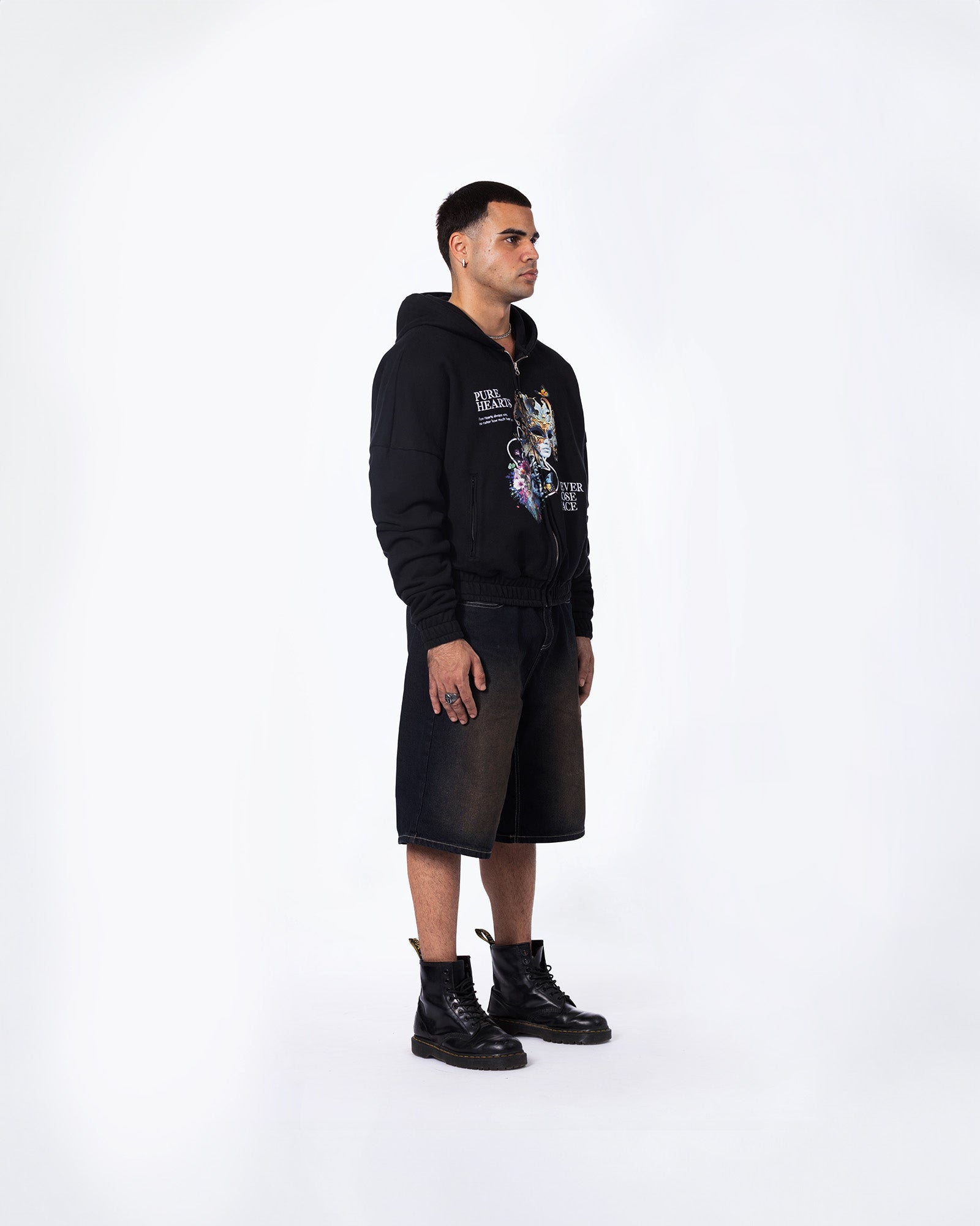 Pure Hearts Zip Hoodie - Neverloseface